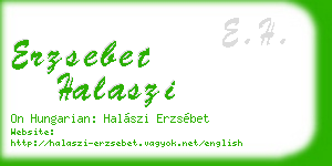 erzsebet halaszi business card