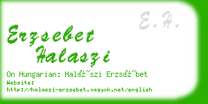 erzsebet halaszi business card